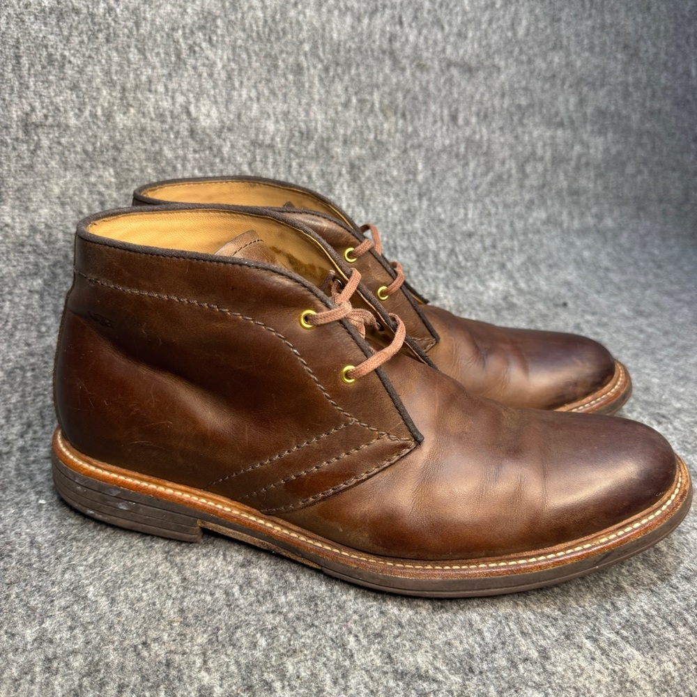 UGG Dagmann Chukka‎ Boot Grizzly Brown Size 10 Leather